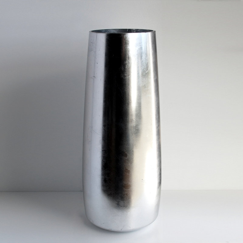 Vase de table Hawwa, Argent, H 18 po x l 7,5 po x P 7,5 po