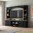 91" Arched Entertainment Center with Bookshelves, Farmhouse TV Stand for TVs up to 70", Media Console with Storage Cabinets and Adjustable Shelves-1798941062