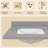 60"W x 22"D Engineered Stone Vanity Top Double Integrated Sink with 4" Backsplash Gray Speckled Marble
