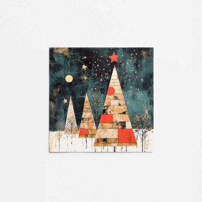 20 "x 20" Starry Night Christmas Tree III
