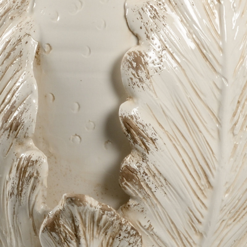 Artichoke Table Lamp, Aged Cream Glaze