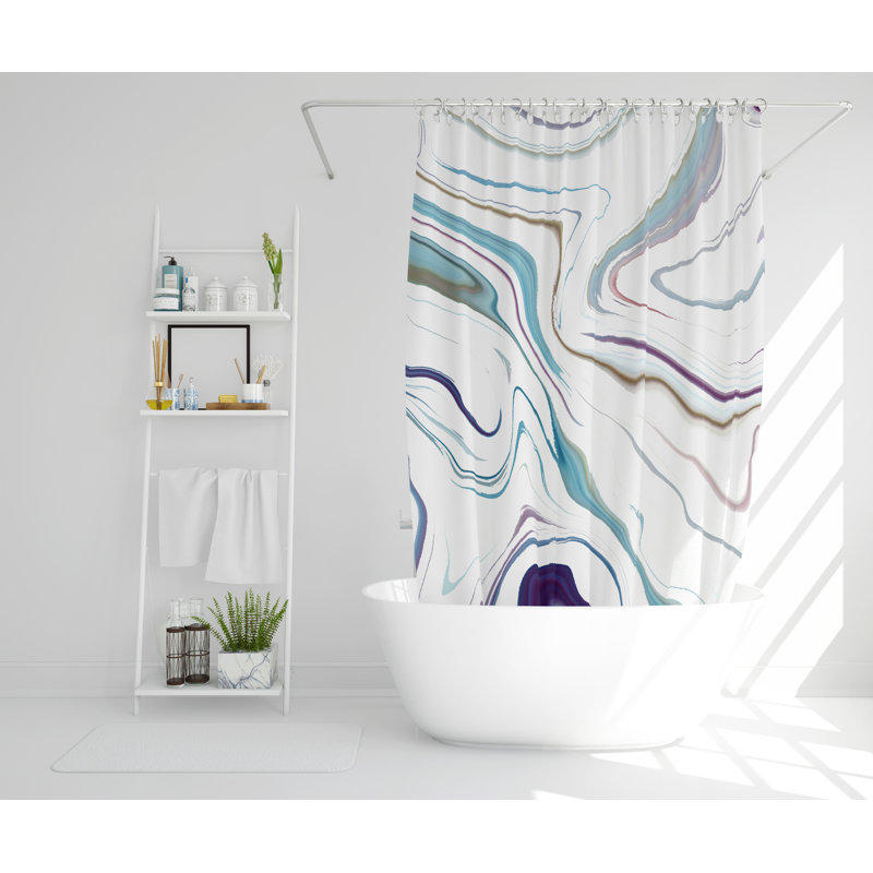 Lugenia Polyester Shower Curtain, 168cm H x 168cm W