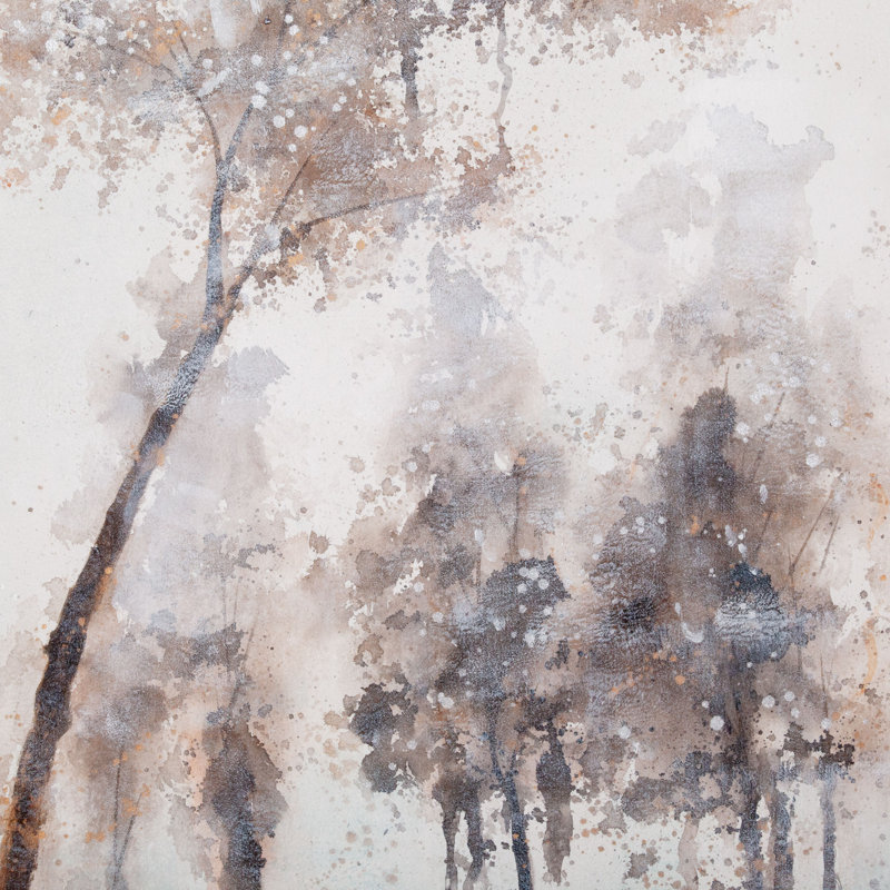 «Veiled Grove», peinture sur toile à cadre flottant