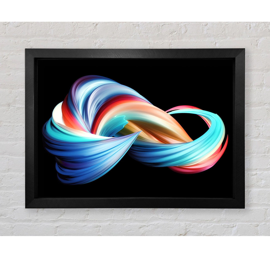 Gerahmtes Leinwandbild Swirling Jet Of Colours