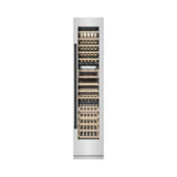 ZLINE Autograph 18 in. White Matte 68 Bottle Right Hinge Column Wine Cooler with Bronze Accents