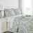 SouthShore Fine Linens Pure Melody Oversized Quilt Set, Embroidered Paisley Double-Brushed Microfiber Bedding Set with Pillow Shams-785450140-785450136