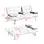 Canapé-lit pliant double en cuir 67 po avec table basse 67 po-189073475