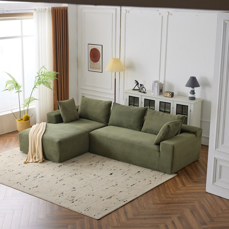 Canapé modulaire très profond de 108 po x 68 po, canapé nuage, canapé pour 4 personnes, assis et dormant, canapé modulaire en chenille de salon, pas besoin d'assembler