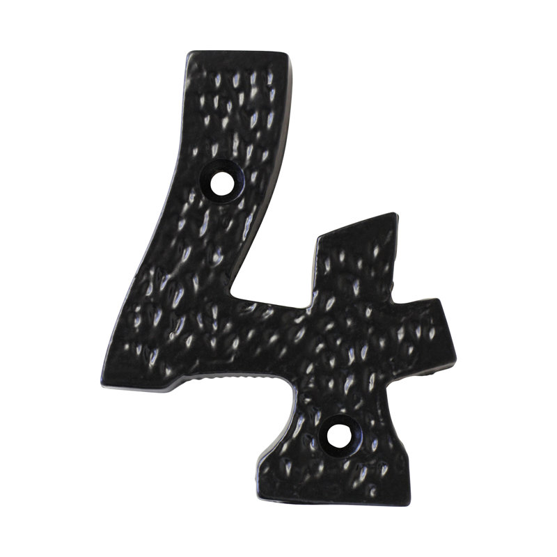 Numéro de maison 3 po, Noir, 4
