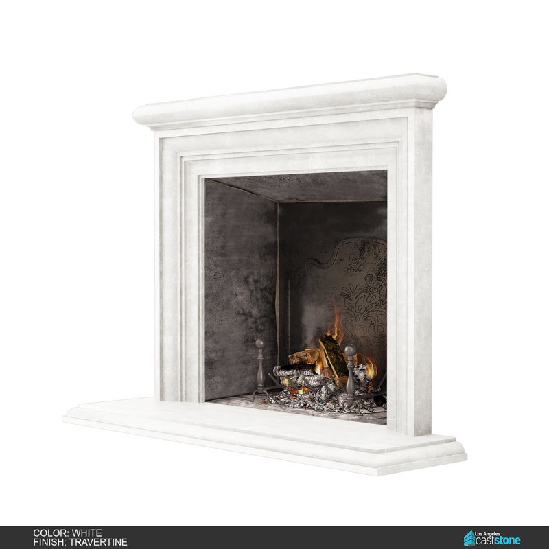 Sonoma Fireplace Surround, Travertine White