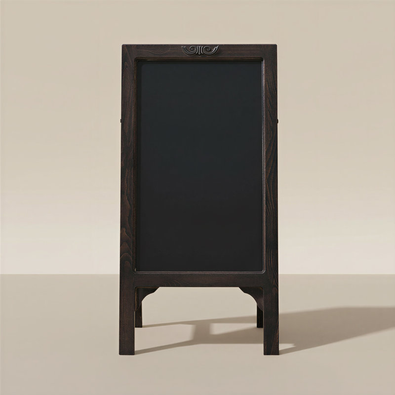 25.2" Wooden Freestanding Chalkboard Sign, Double Sided A-Frame Message Board
