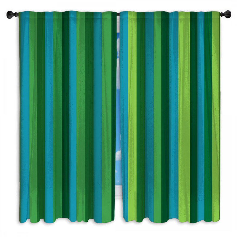Rideaux à rayures et voilage à rayures - 2 panneaux, 56 po x 76 po - 2 panneaux, Transparent