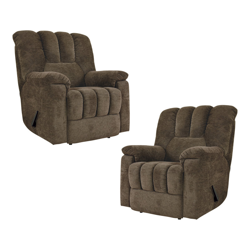 Fauteuil inclinable standard en chenille de 37 po de largeur, Chenille brune