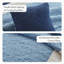 Ensemble de courtepointe 7 pièces double / grand 7 pièces avec taies décoratives européennes et coussins décoratifs, bleu marine