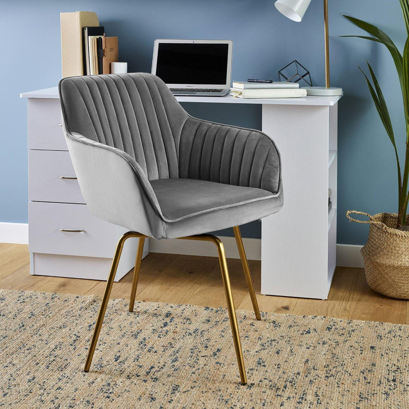 Dotir Office Chair, Grey, Gold