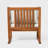 Modern Slat Back Wood Club Chair - Brown