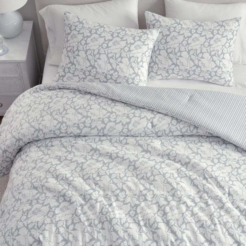 Ensemble d'édredon réversible en coton Martha Stewart, Double/Grand