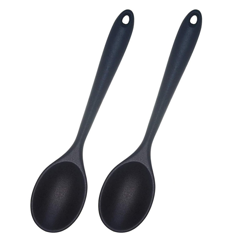 2 Pcs Silicone Nonstick Mixing Spoon