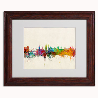 Mardiros «Newcastle England Skyline» par Michael Tompsett, impression encadrée