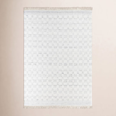 Lavande Hand-Woven Geometric Gray Rug