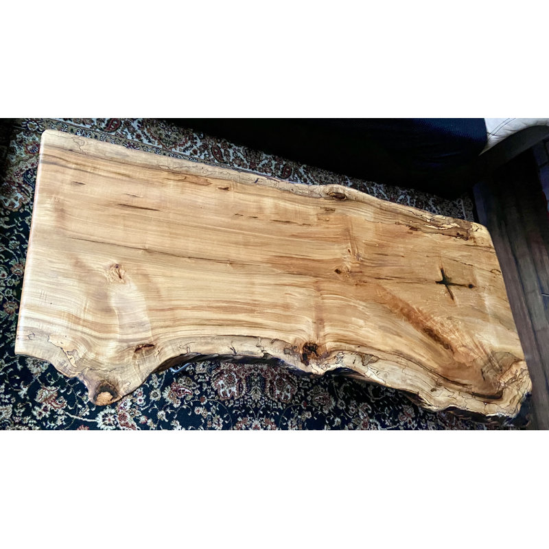 Table basse personnalisable en bois franc d'érable, 24", 48", Épingle à cheveux noire - 16 po