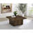 Wide Square Block Base Coffee Table