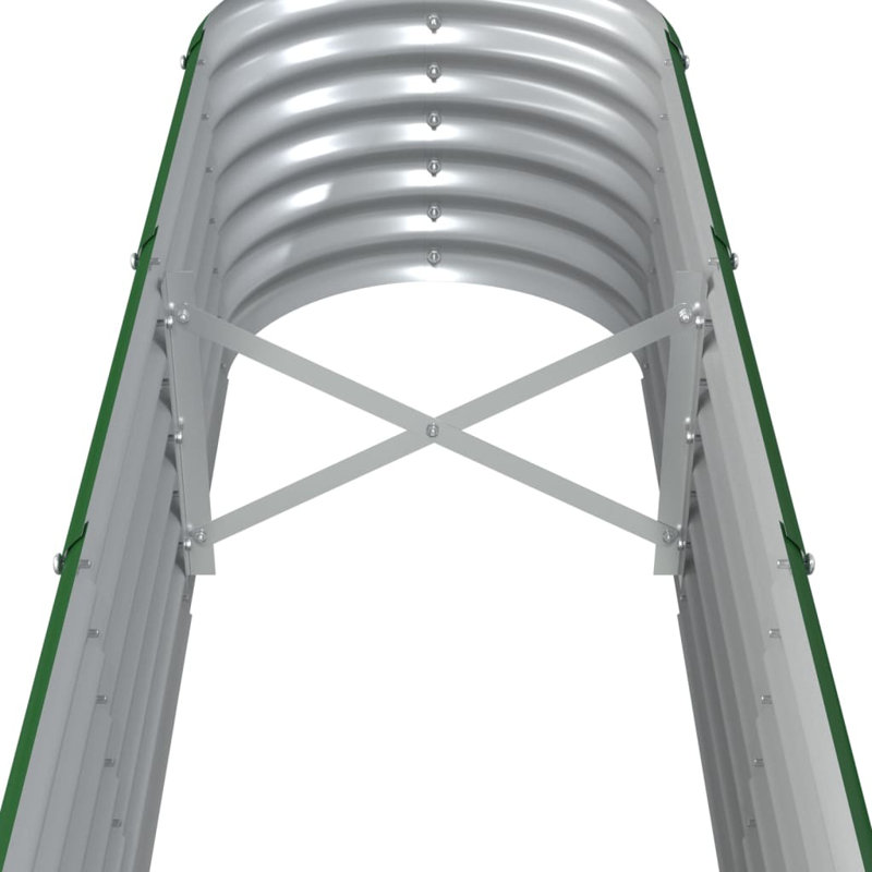 Garden Raised Bed Powder-coated Steel, 36cm H x 260cm W x 40cm D, Green