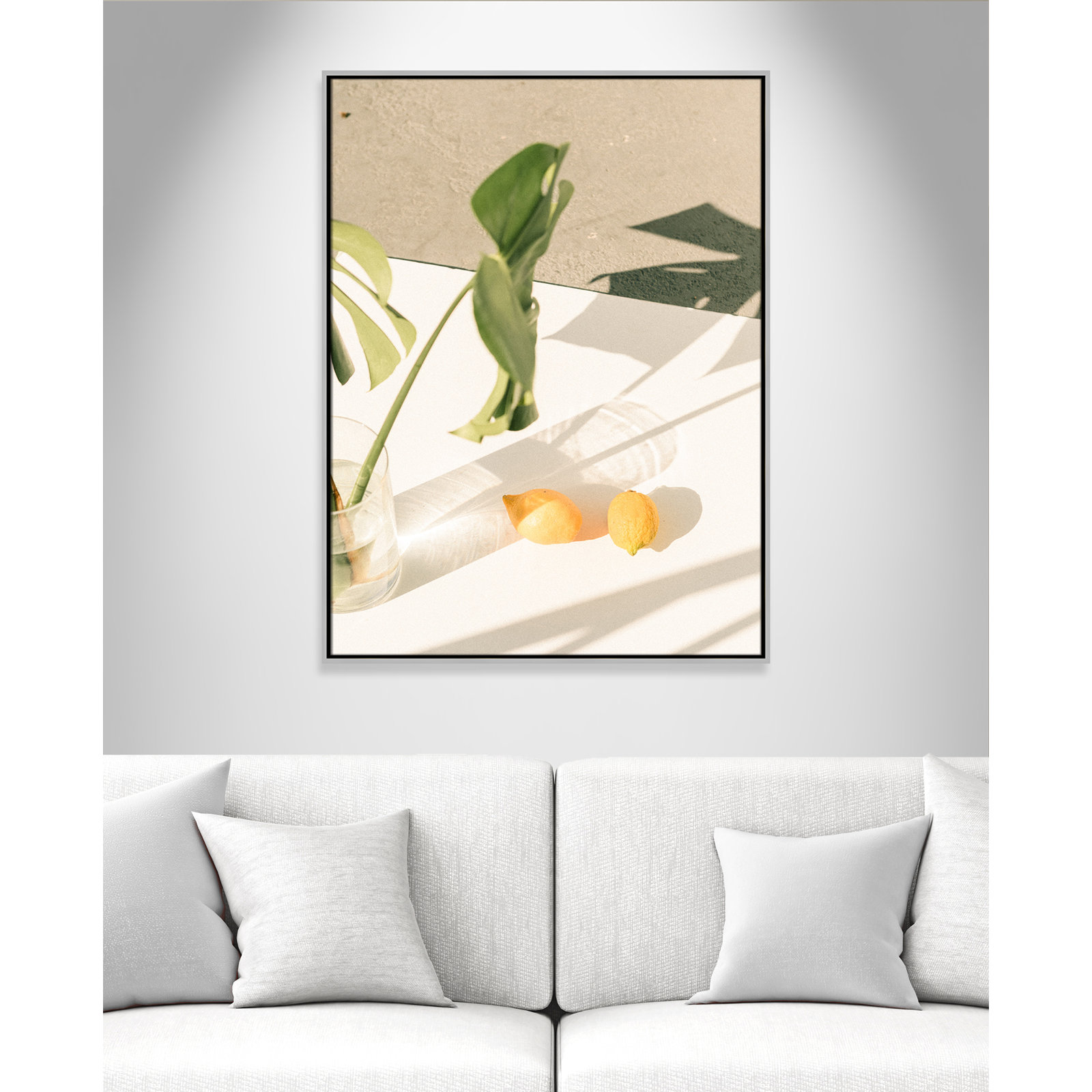 Citrus and Palms Print, 41.5'' H x 31.5'' W x 2'' D, Silver Framed