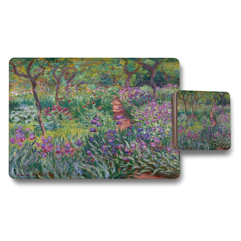Impressionist Garden Path Placemats And Coasters Set