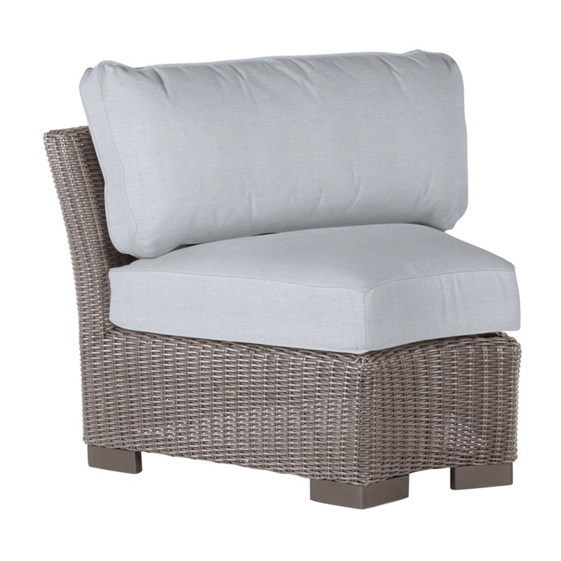 Club Woven Patio Chair with Cushions, No Welt, Rollo Cream, Oyster