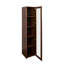 Vitrine avec portes en plaque d'acrylique transparente, armoire de rangement Curio avec 5 tablettes, bibliothèque avec lumières DEL