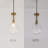 1-light Transparent Teardrop Glass Pendant Light