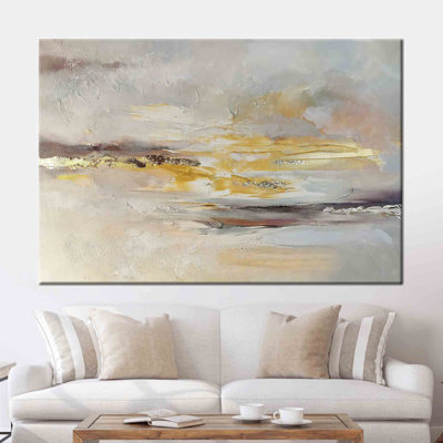 Stylish Abstract Art on Cotton Canvas Ideal for Modern Interior Wall Decor Showcasing a Shimmering Design Theme