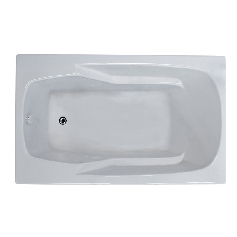Anguilla 71.25'' x 35.5'' Soaking Acrylic Bathtub