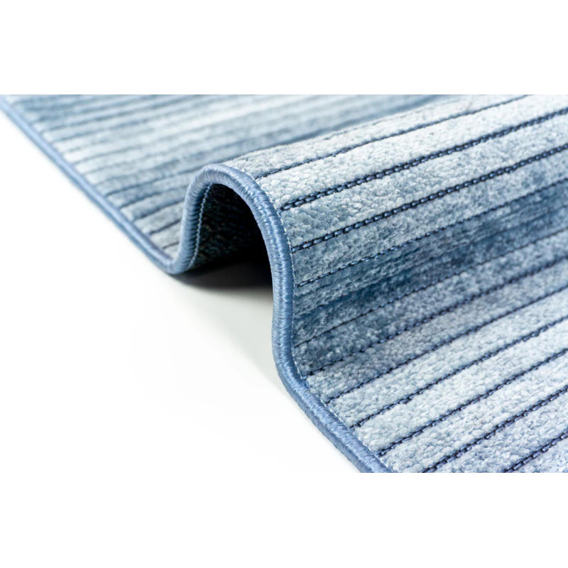 Tapis Kilim bleu antidérapant Rotella, Rectangle 2 pi x 3 pi 4 po