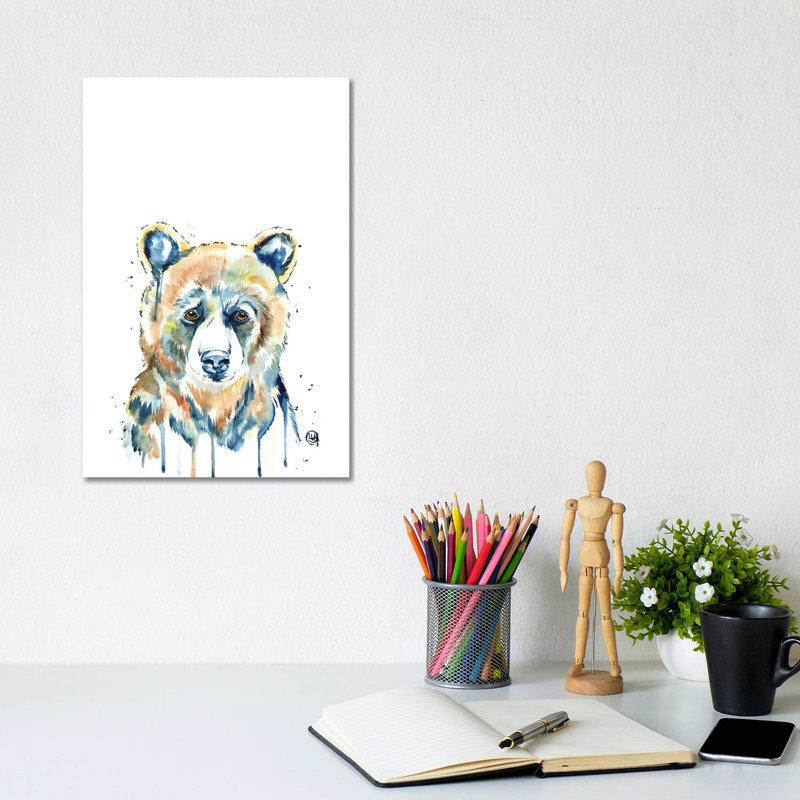 Peekaboo Bear by Lisa Whitehouse - Wrapped Canvas Painting, 20.32 cm H x 30.48 cm W