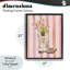 Tulipe Cowgirl sur cadre flottant à rayures, design par Nina Jacobs-1788521244-1788521243