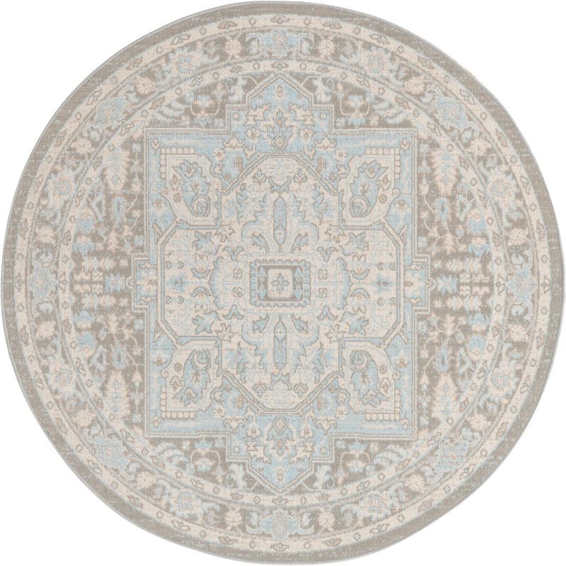 Shaundrelle Oriental Indoor Rug, Round 5'3"
