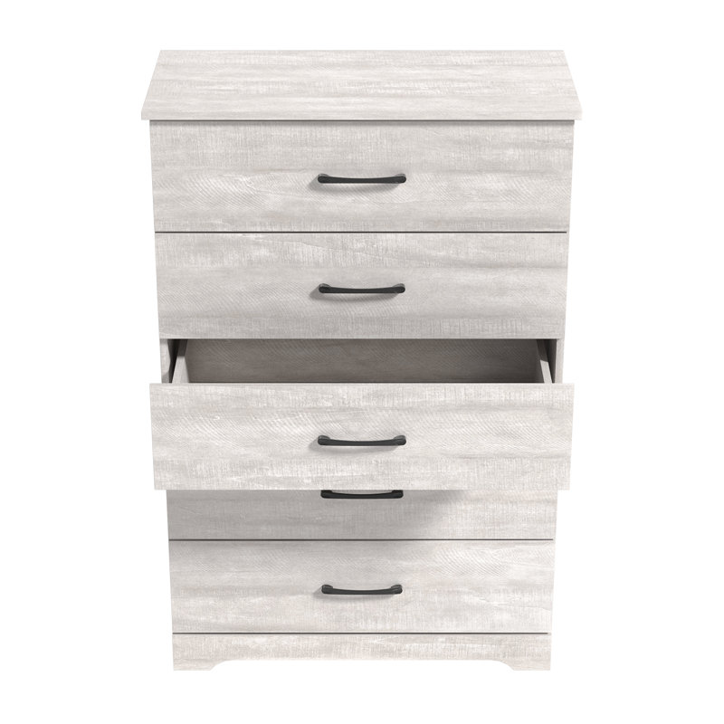 Commode 5 tiroirs Arkia, Chêne gris cendré