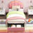 Upholstered LED Bed with Drawer & Petal Headboard, Kids Beds-1341142307-1341142311