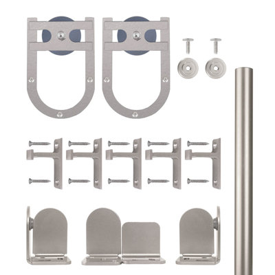 Horseshoe Single Door Barn Door Hardware Kit