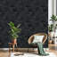 Décoration murale auto-adhésive amovible en brique noire tombant de papier contact amovible pour armoires de cuisine de chambre à coucher 24 po x 118 po-129517874