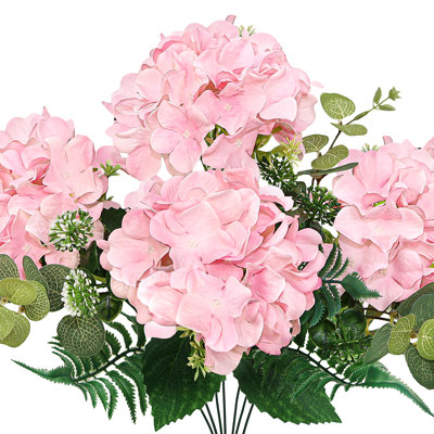 Artificial Hydrangea Flower Stem Bush Bouquet