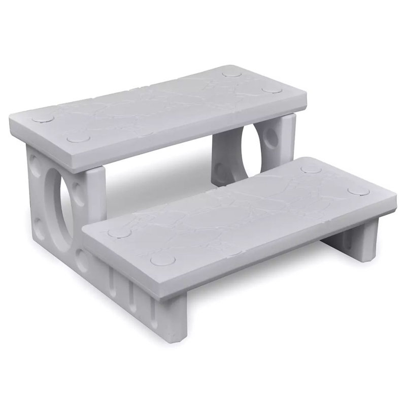 Spa Steps Outdoor Patio Multipurpose Reversible Tread Multi Colours, White