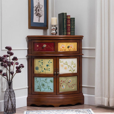 Armoire d'angle en bois manufacturé