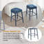 2 tabourets de bar en tissu bleu sans dossier, 2 sièges rembourrés confortables, des pieds, pour le pub et la salle à manger, revêtus d'un tissu de bonne qualité, avec repose-pieds-773121002