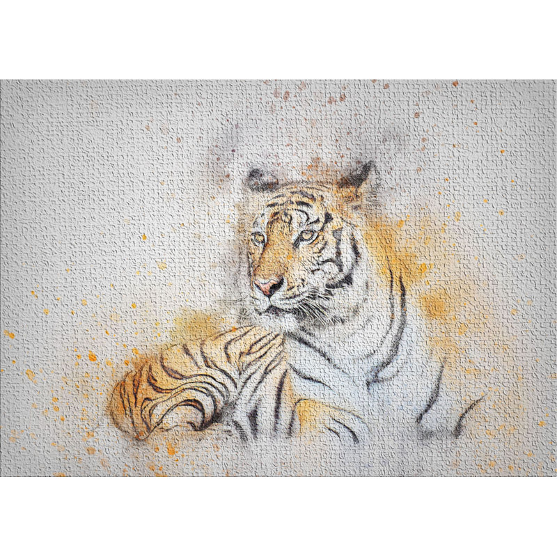 Tapis gris Tiger, Rectangle 4 pi x 6 pi