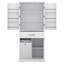 Armoire de rangement 72,6 po, armoire de rangement autoportante avec tablette réglable et panier à linge, portes doubles et tiroir pour salle de bain / salle de lavage-114294641