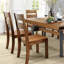 Ensemble de cuisine en bois massif de style rustique avec chaises à panneau 2 pièces