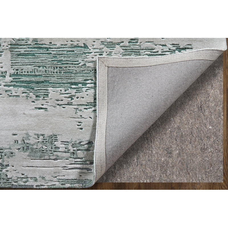Zarah Hand Tufted Abstract Area Rug, Green, Rectangle 8' x 10'